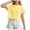 Yellow, variant on eileial Girls Short Sleeve T-Shirts Crop Top Round Neck Solid Loose Basic Tees for Summer,Green 3-4 Years