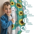 thumbnail image 3 of Blackout Kids Curtains,White Poodle Dog and Sunflowers Childrens Insulated Curtains Set Of 2,Bedroom Essentials,Toddler Room Decor 42x84in(106x213cm), 3 of 4