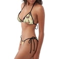 thumbnail image 2 of Fotbe Wine Traje de Baño para Mujer de Dos Piezas – Bikini Sexy de Tirantes Tipo Halter con Diseño Triangular, 2 of 6