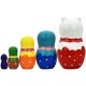 thumbnail image 3 of Muñecas rusas matryoshka, 5 exquisitas muñecas rusas hechas a mano de madera, artesanías rusas con motivos pintados con dulzura, regalo de Navidad y cumpleaños WD.WDQZL Hogar, 3 of 7