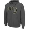 thumbnail image 2 of Men's Colosseum Charcoal Purdue Boilermakers Arch & Logo 3.0 Full-Zip Hoodie, 2 of 3