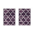 thumbnail image 3 of Better Trends 2-Piece Bathroom Rug Set, 17" x 24", 100% Cotton, Soft, Water Absorbent, Non-Slip Bath Mats, Machine Washable – Ideal for Bathroom Sink, Tub, or Shower Area – Savio Collection - Purple, 3 of 5