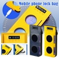 WENXUAN Leather Phone Lock Case Timed Unlock LCD Display Enhanced 68
