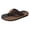 Brown, variant on Beach Flip Flops for Men Rubber Sandals Leather Thong Sandals Slip on Straps Soft Cushion Footbed Summer Indoor Outdoor Shoes Green Size 9
