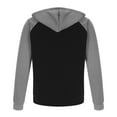 thumbnail image 6 of IYTR Mens Color Block Zip Up Jacket Hoodie Fleece Workout Hooded Sweatshirts Coats Loose Sportwear with Pocket (Black,XL), 6 of 9