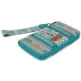 thumbnail image 3 of Wrangler Wristlet Western Wallet Boho Aztec Credit Card Holder for Women, Turquoise, 3 of 7