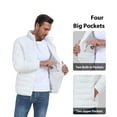 thumbnail image 6 of Lavenicole Mens Puffer Jacket - Waterproof Zip Up Hooded Lightweight Jacket for Men White M, 6 of 7