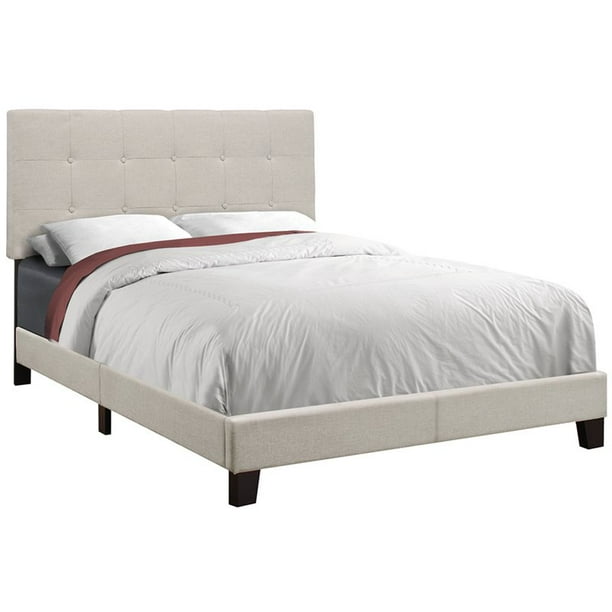 BED FULL SIZE / BEIGE LINEN