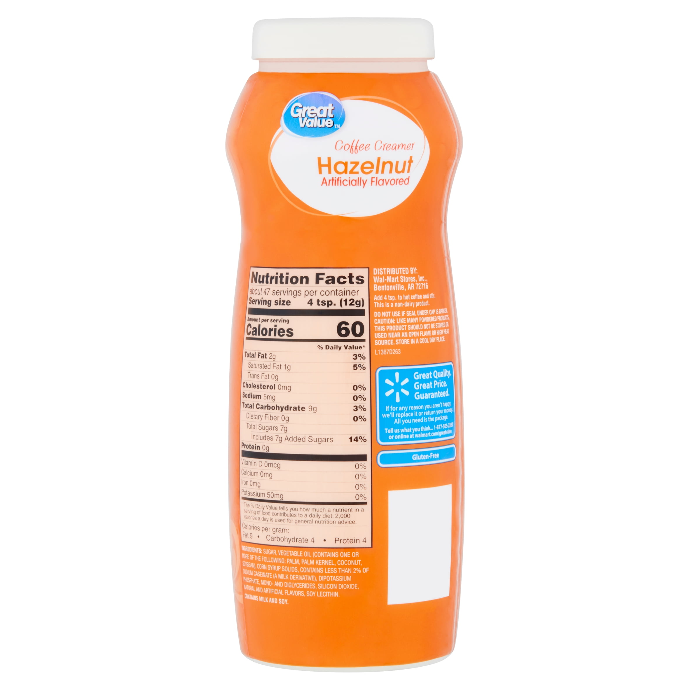 Great Value Non Dairy Creamer Nutrition Facts Besto Blog