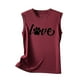 thumbnail image 4 of Tops casuales sexys de verano sin mangas para mujer Tops de chaleco sin mangas con estampado de cuello redondo regular Pompotops  lopia994748, 4 of 4