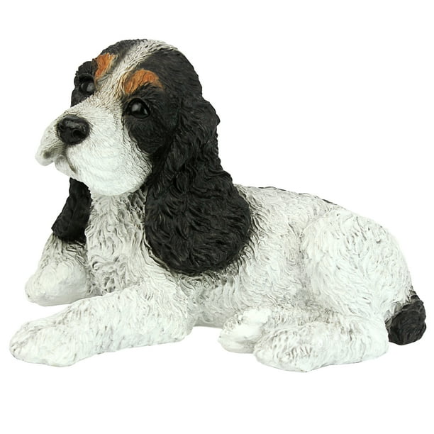 black cocker spaniel garden statue