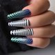thumbnail image 1 of Uñas postizas, uñas postizas, regalos para mujeres, 24 parches para uñas postizas, productos para uñas usables, pegatinas removibles con pegamento de 1 ml., 1 of 2