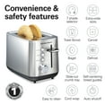 thumbnail image 3 of Hamilton Beach 2-Slice Bread and Bagel Toaster with Extra-Wide Slots, Toast Boost, and Removable Crumb Tray, Stainless Steel, 3 of 10