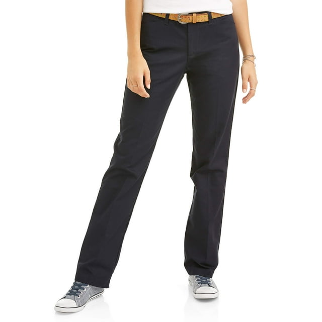 Real School Juniors' Flat Front Low Rise School Uniform Pant - Walmart.com