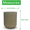 thumbnail image 3 of Maceta Cilindro Barro Loza 20.32 cm gris Elly Decor terracottacl, 3 of 4