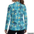 thumbnail image 2 of Jeiento Women's Golf Shirts, V Neck, Turtle Plumeria Outdoor Tops, Long Sleeve Moisture Wicking Quick Dry Stretchy Top for Outdoor Travel and Hiking, 2 of 7