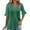 Green, variant on JIUKE Tops for Women Dressy Casual Ruffle Short Sleeve Shirts V Neck Ruffle Flowy Tunic Tops Blouses Size XL