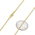 thumbnail image 2 of 1.6mm 24k Yellow Gold Plated Stainless Steel Square Box Chain Necklace, 24 inches, 2 of 6