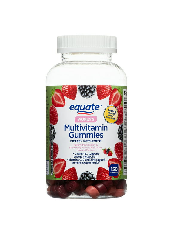 Equate Women's Multivitamin Gummies for General Health, Mixed Berry, 150 Count