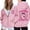 Pink, variant on Shadoumai Cancer Support Sweatshirts for Women Pink Ribbons Long Sleeve Pullover Shirt Sweatshirt Full-Zip Hoodie Casual Sweaters Loose Fit Winter Coat for Baby Girls