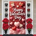 thumbnail image 3 of Red Theme Valentine's Day Banner Heart-shaped Balloons Love Display Pink White Hearts Gift Box Decor Romantic Backdrop for Valentine's Day Party Couples Gathering Romantic Celebration, 3 of 9