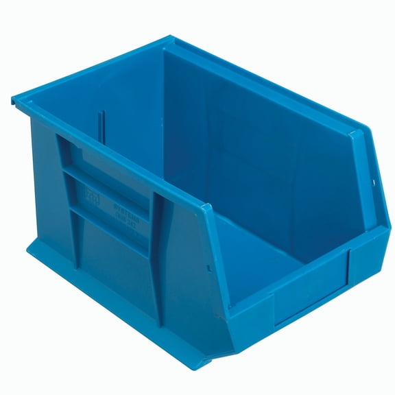 Quantum QUS242 Hanging & Stacking Storage Bin, 8-1/4 x 13-5/8 x 8 Blue, Lot of 12