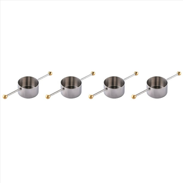 Herramientas de Medidora, Jigger de Cóctel de Medida de Barra Con Encargarse de para Whisky Herramientas de Bar Accesorios de Bar (4 Pieza)