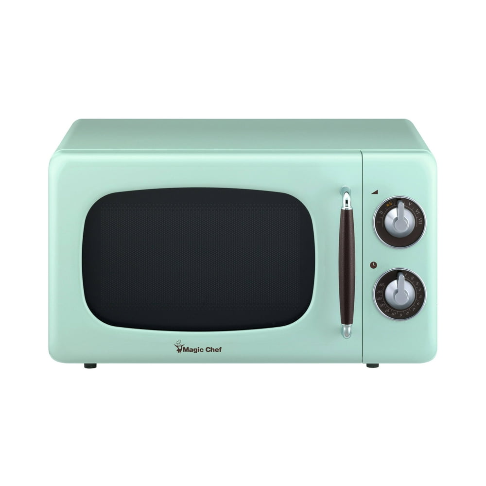0.7 Cu Ft 700 Watt Countertop Microwave in Mint Green