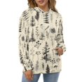 thumbnail image 3 of POBUDS Hoodie, Regular Fit Sporty Pullover Hooded Sweatshirt for Men Women Floral XL, 3 of 6