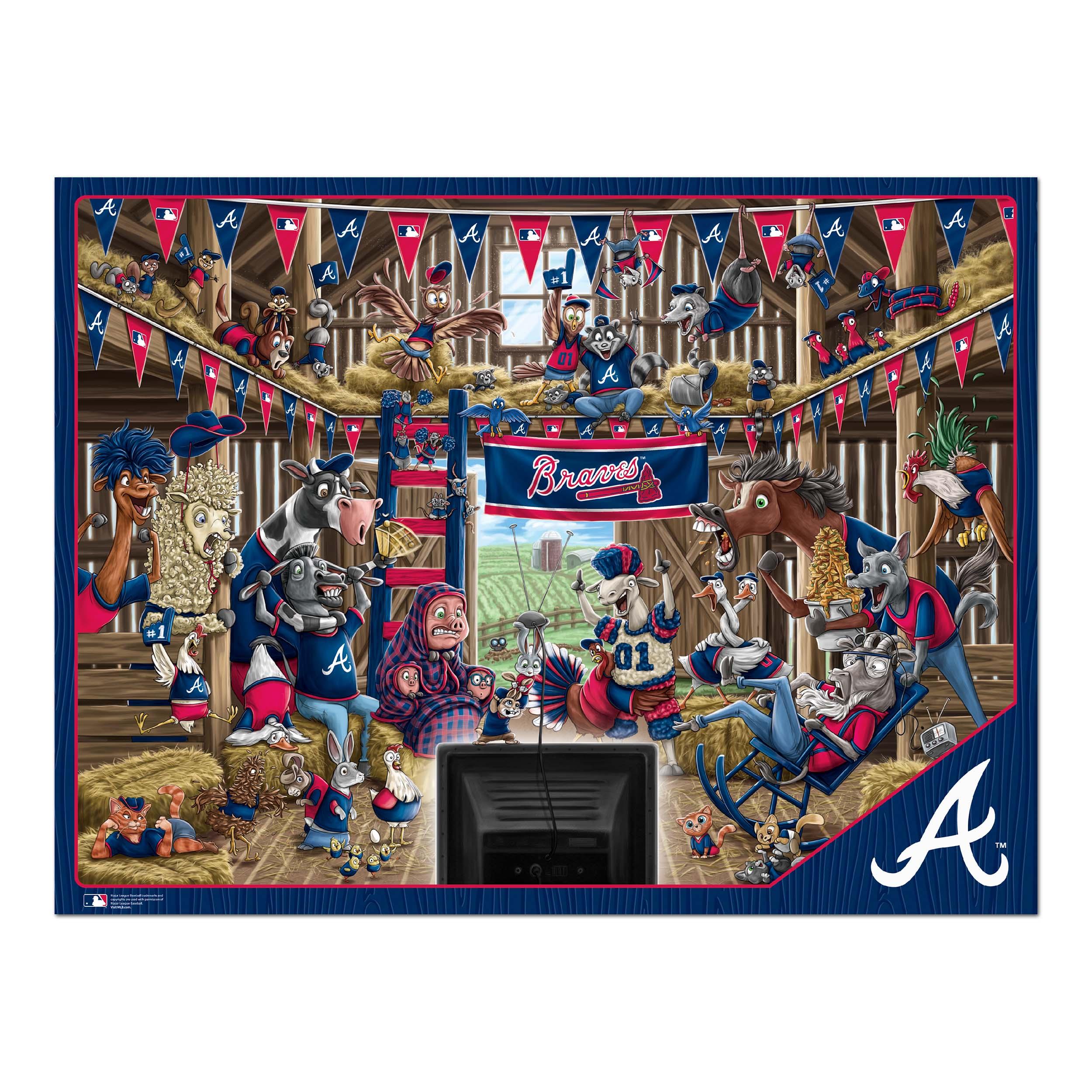 YouTheFan MLB Atlanta Braves Barnyard Fans Puzzle - 500 Piece