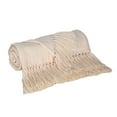thumbnail image 4 of Parkland Collection Premium Cream Color Cotton Throw for Sofa and Living Space with Tassels, 4 of 4
