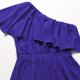 thumbnail image 5 of Faldas largas Vestido largo bohemio para mujer, volantes asimétricos, vestido maxi informal, Vestidos (azul S) Ygjytge Azul T S para Mujer, 5 of 8