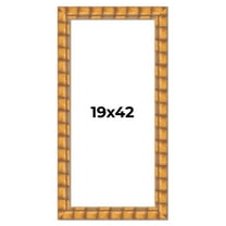 19x42 Frame Beige Real Wood Picture Frame Width 3 inches | Interior Frame Depth 0.5 inches |