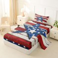 thumbnail image 2 of Manfei Rustic Farmhouse Cabin Twin Sheets,Grunge Stars Bedding,White Blue,3-Piece,1 Fitted Sheet and 1 Pillowcase, 2 of 6