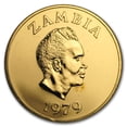thumbnail image 1 of 1979 Zambia Gold 250 Kwacha Conservation Series BU, 1 of 2
