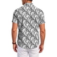thumbnail image 4 of QHRMKOG Short Sleeve Shirts for Men Relaxed Fit Tropical Print Hawaiian Shirts Breathable Holiday Button Down Beach Shirts Summer Trendy Tops Gray L, 4 of 6