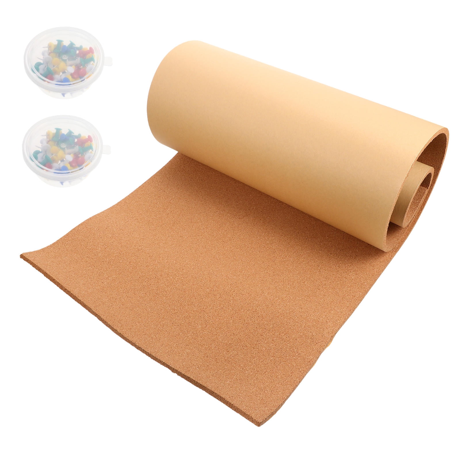 BESTOYARD 1Set Light Brown Cork Message Board for Home Photo Display and Wall Bulletin with Self Adhesive Design