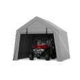 thumbnail image 2 of RIEDHOFF 6 x 6 ft Carport Storage Shed, Portable Garage with Roll-up Zipper Door, Heavy Duty Waterproof Tarp, Storage for Motorcycle, Bike, Firewood, Garden Tools, 2 of 7