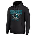 thumbnail image 2 of Men's Starter Black San Jose Sharks Team Logo Graphic Fleece Tri-Blend Pullover Hoodie, 2 of 3