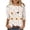 Beige, variant on Womens Plus Size Tops 3/4 Sleeve Halloween Shirt Halloween Theme Pumpkin Ghost Crew Neck Fall Fashion Tops Casual Holiday Tees Womens Tops Halloween Outfits Daily Party Blouses S-5XL