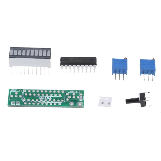 MERIGLARE Indicateur de Puissance DIY LM3914 3.6v-18v Batterie 4.2v Niveau de Puissance led Rouge