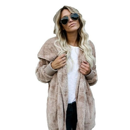 Cotton Cardigan Jacket - Womens Long Oversized Hoodie Loose Knitted Sweater Cardigan Outwear Coat Faux Fur Long Sleeve Overcoat Winter