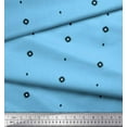 thumbnail image 1 of Soimoi Blue Satin Silk Fabric Butidar Jamdani Fabric Prints By Yard 42 Inch Wide, 1 of 1