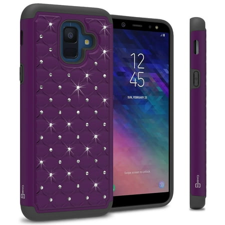 CoverON Samsung Galaxy A6 2018 Case, Aurora Series Rhinestone Phone Cover