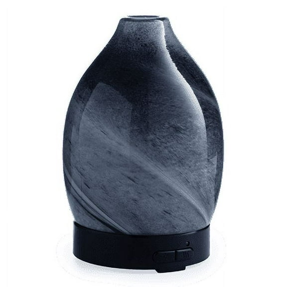 Airome 100 mL Ultrasonic Blown Glass Essential Oil Diffuser, Obsidian