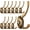 Antique Brass, variant on PETGLE 12 Pack Antique Brass Coat Hooks Wall Mounted with 24 Screws Retro Double Hooks Utility Antique Brass Hooks for Coat, Scarf, Bag, Towel, Key, Cap, Cup, Hat