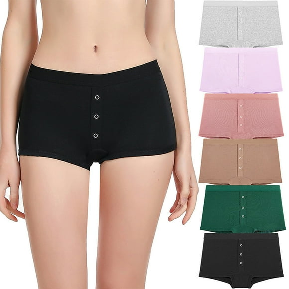 WRKEKC Culottes pour Femmes, sous-Vêtements de Tous les Jours en Mélange de Coton pour Femmes, Culottes Unies Respirantes, Culottes Confortables avec Soutien 4 Points