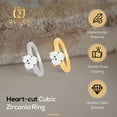thumbnail image 4 of 925 Sterling Silver Heart-cut Diamond CZ Ring, 4 of 7