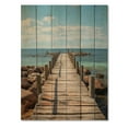 thumbnail image 3 of Designart "Rustic Beauty of Piers and Docks II" Nautical & Beach Print on Natural Pine Wood, 3 of 5