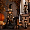 thumbnail image 5 of Halloween Witch Figurine,8 Inch Plaid Outfit Witch with Pumpkin Decor Desk Statue,Cute Holiday Table Centerpiece Decor,Women's Festival Gifts, 5 of 6